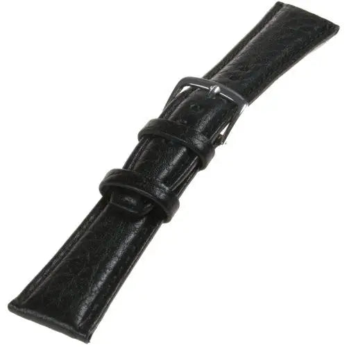 Republic Mens Shrunken Grain Leather Watch Strap Black Size