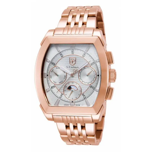S. Coifman Men’s Chrono Quartz Rose Gold Plated Stainless