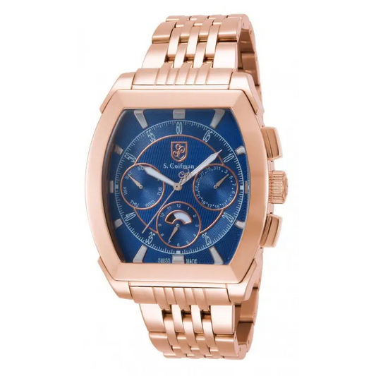 S. Coifman Men’s Chrono Quartz Rose Gold Plated Stainless
