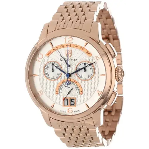S. Coifman Men’s Chrono Quartz Rose Gold Plated Stainless
