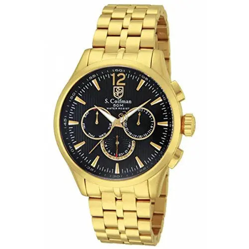 S. Coifman Men’s Chronograph Quartz Gold Plated Stainless