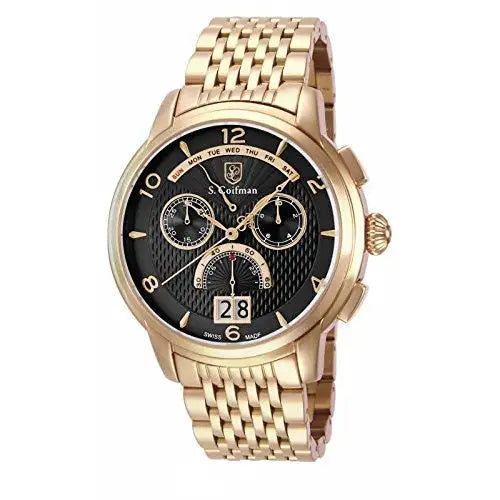 S. Coifman Men’s Chronograph Quartz Gold Plated Stainless
