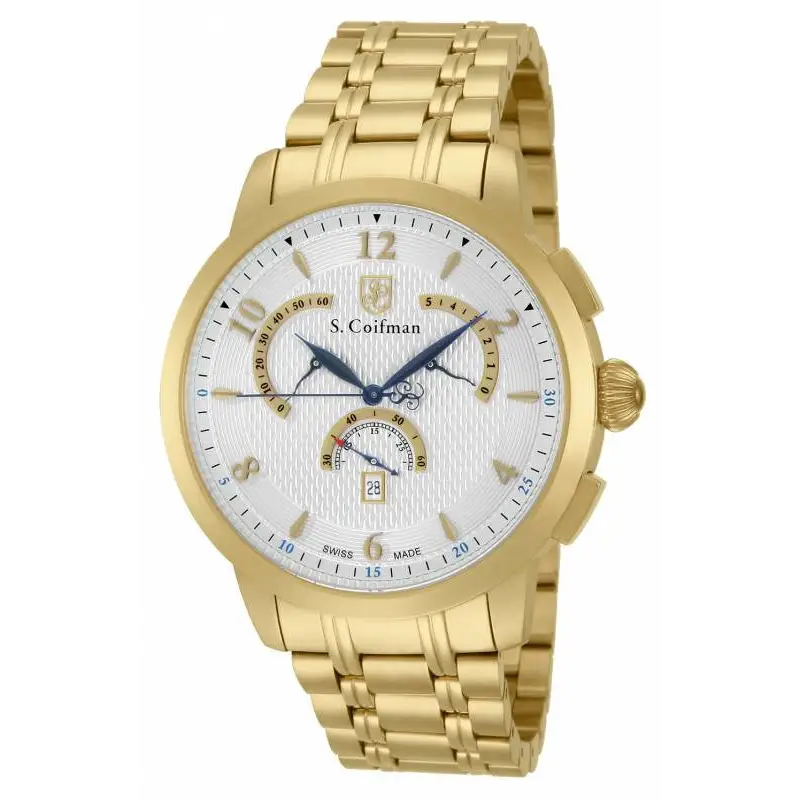 S. Coifman Men’s Chronograph Quartz Gold Plated Stainless