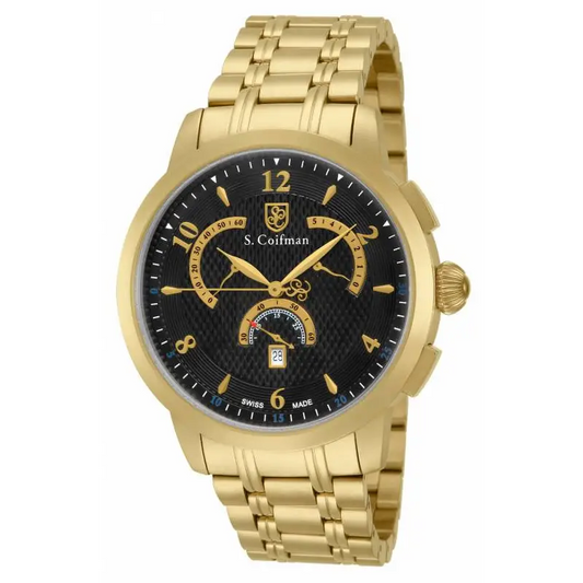S. Coifman Men’s Chronograph Quartz Gold Plated Stainless