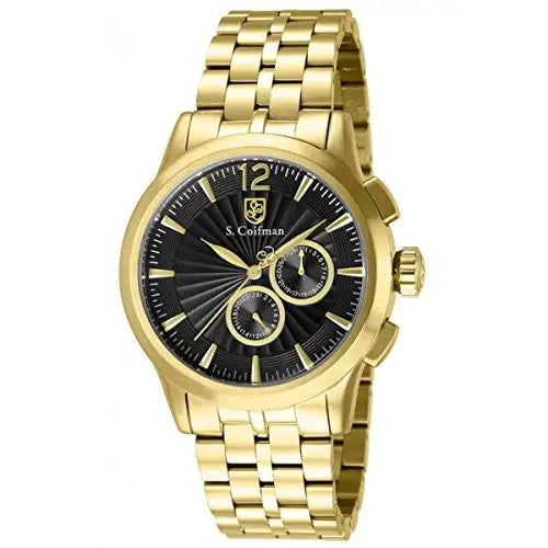 S. Coifman Men’s Chronograph Quartz Gold Plated Stainless