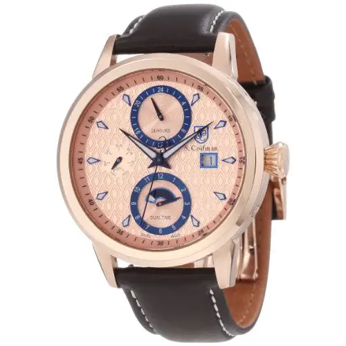 S. Coifman Men’s Chronograph Quartz Rose Gold Case Brown