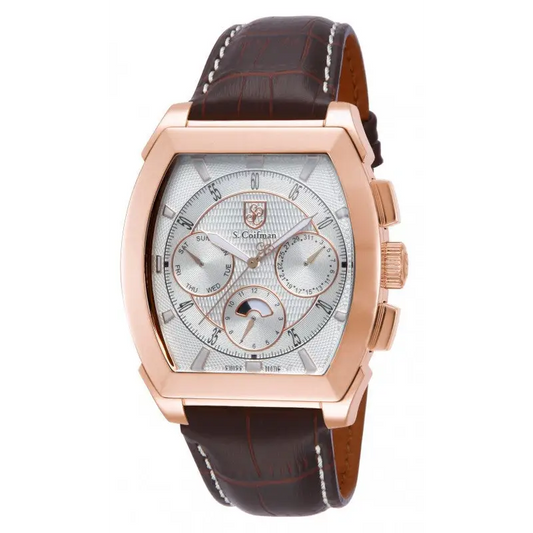 S. Coifman Men’s Chronograph Quartz Rose Gold Plated Brown