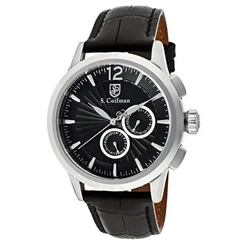 S. Coifman Men’s Chronograph Quartz Stainless Steel Black