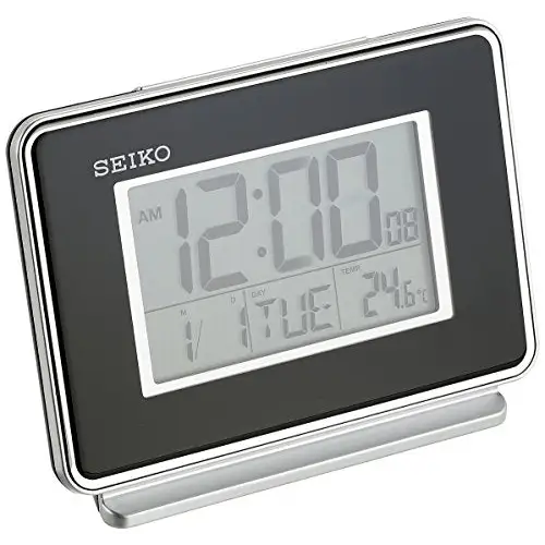 Seiko Flinders Quartz Digital Display Bedside Alarm Clock
