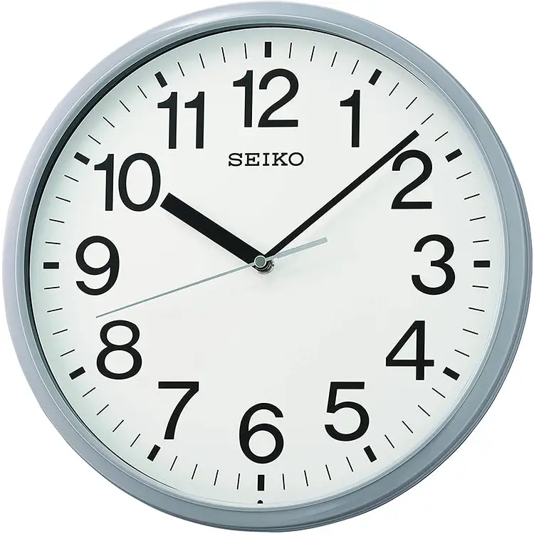 Seiko Grey Quartz 12 Office Wall Clock QXA756NLH - Misc