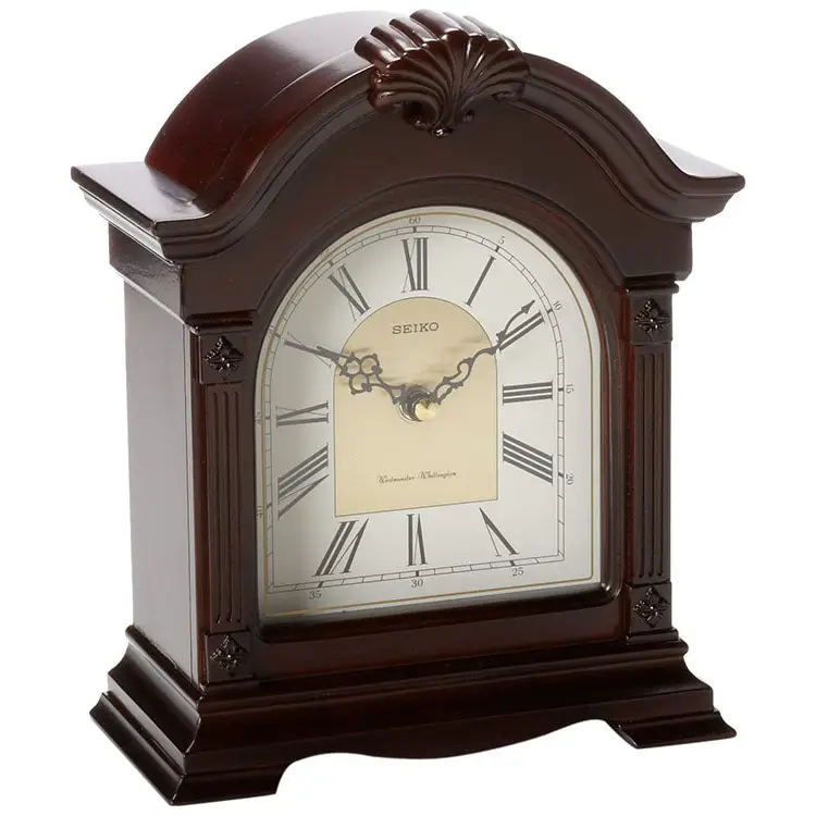 Seiko Jester Quartz Cherry Finish Wood Case Chiming Mantel