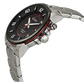 Seiko Men’s 100m Silver Tone Stainless Steel Black Dial Red