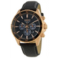Seiko Men’s ’Chronograph’ Quartz Gold and Black Leather