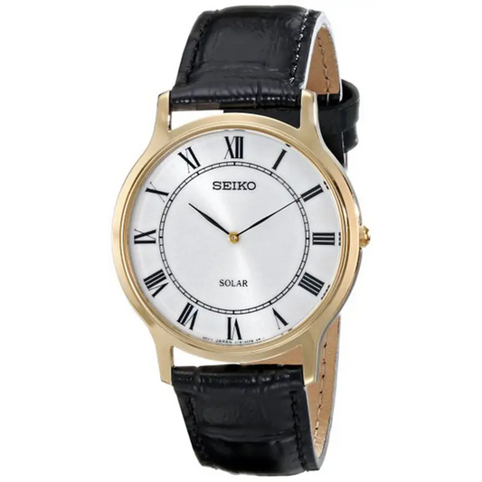 Seiko Men’s Core Solar Gold Tone Stainless Steel Black