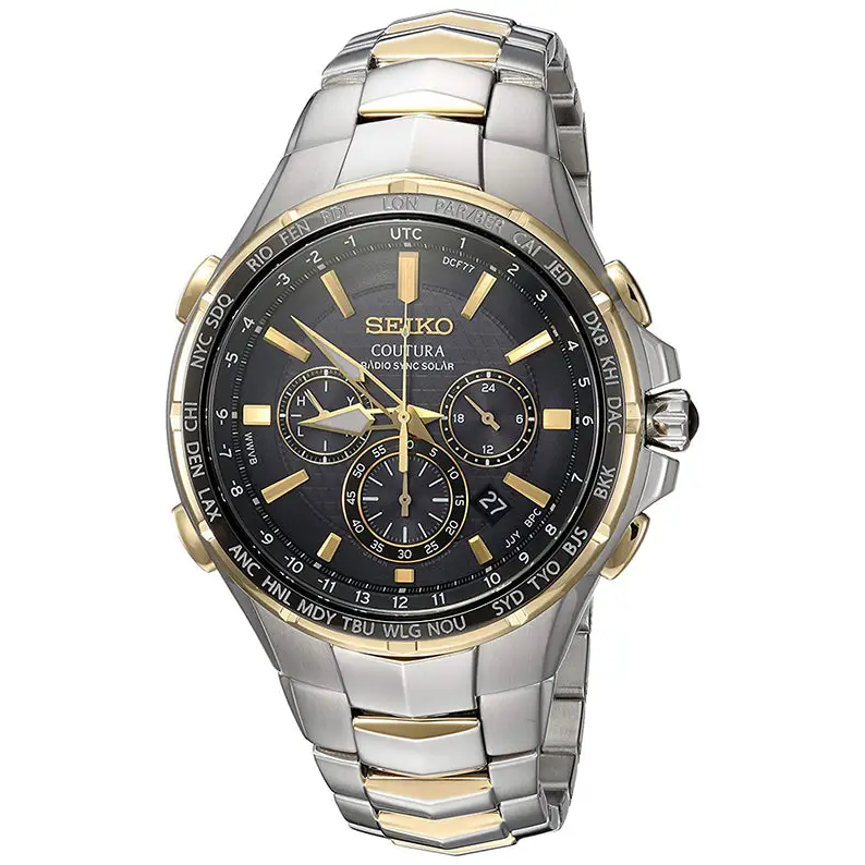 Seiko Men’s ’COUTURA’ Quartz Stainless Steel Casual Watch