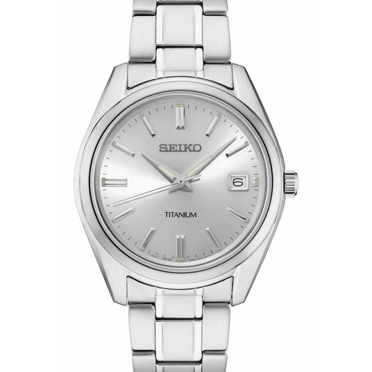 Seiko Men’s Essentials Quartz 100m Silver Tone Dial Grey