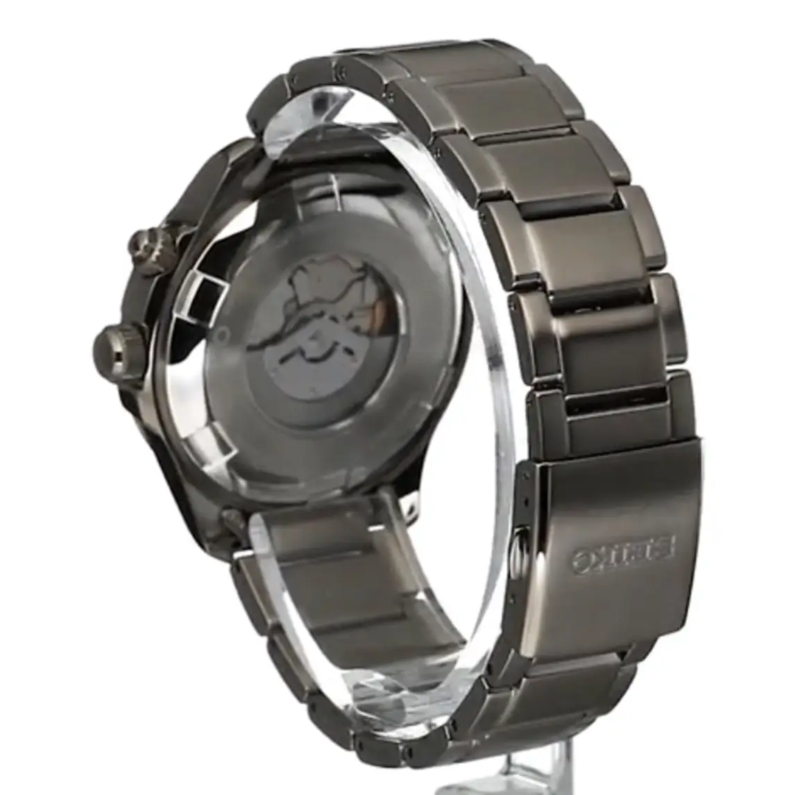 Seiko Men’s Kinetic 100m Stainless Steel Black Ion Plated