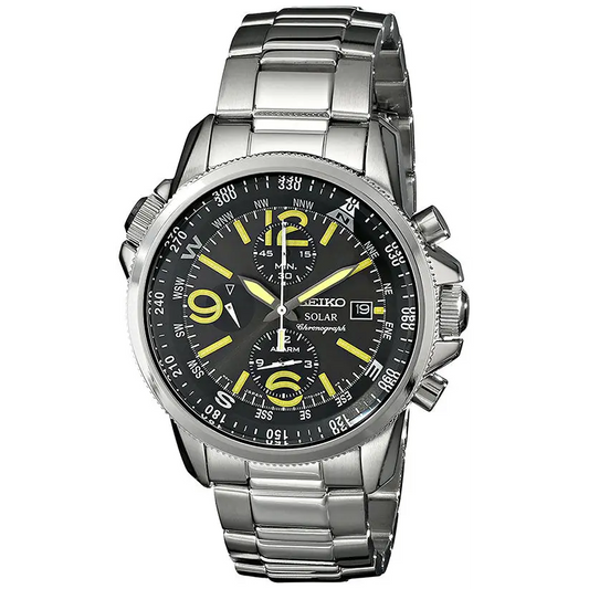 Seiko Men’s Prospex Solar Chrono 100m Stainless Steel Watch