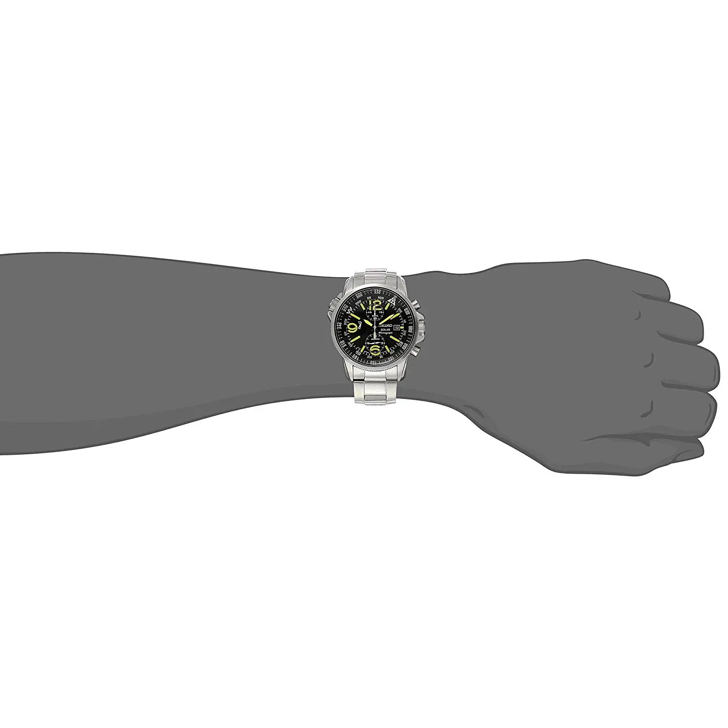 Seiko Men’s Prospex Solar Chrono 100m Stainless Steel Watch