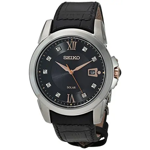 Seiko Men’s Quartz Stainless Steel and Leather Casual Watch