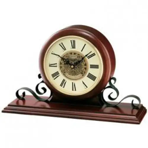 Seiko Quartz Brown Wood Case Chiming Mantel Clock QXJ016BLH