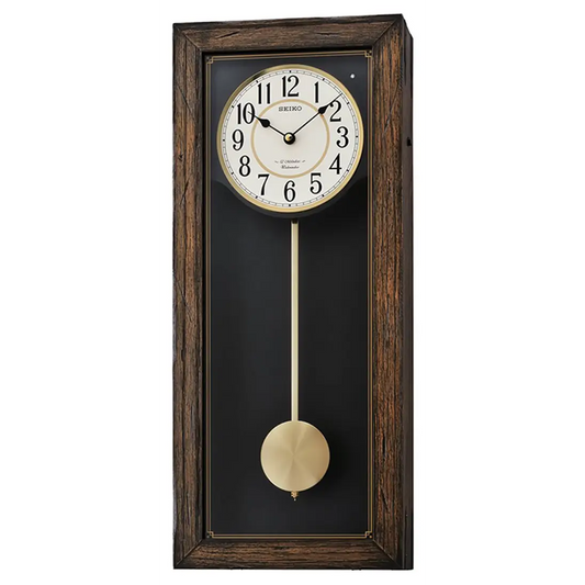 Seiko Sadie Analog Quartz Wooden Case Pendulum Chiming Wall