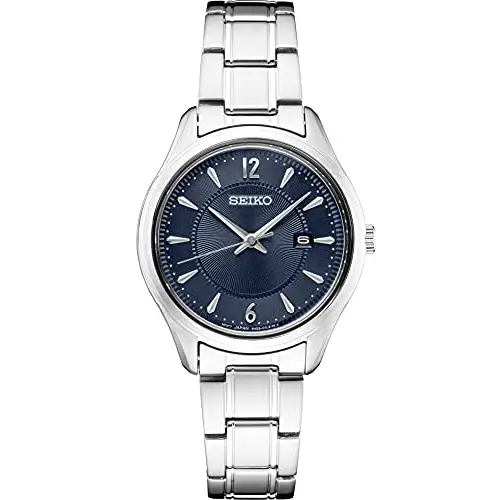 Seiko Women Quartz Dress Watch with Stainless Steel Strap