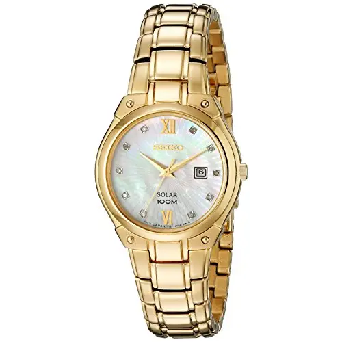 Seiko Women’s Analog Display Analog Quartz Gold Watch SUT216