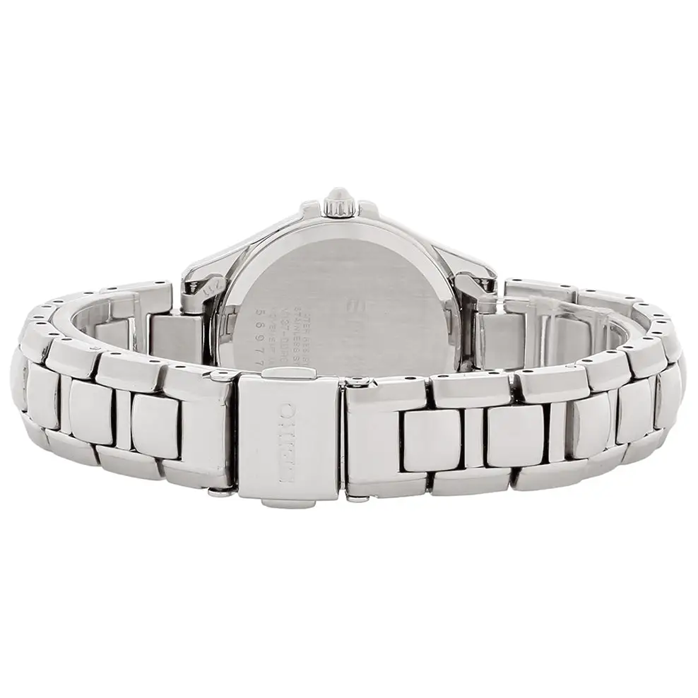 Seiko Women’s Analog Solar Date Stainless Steel Watch SUT249