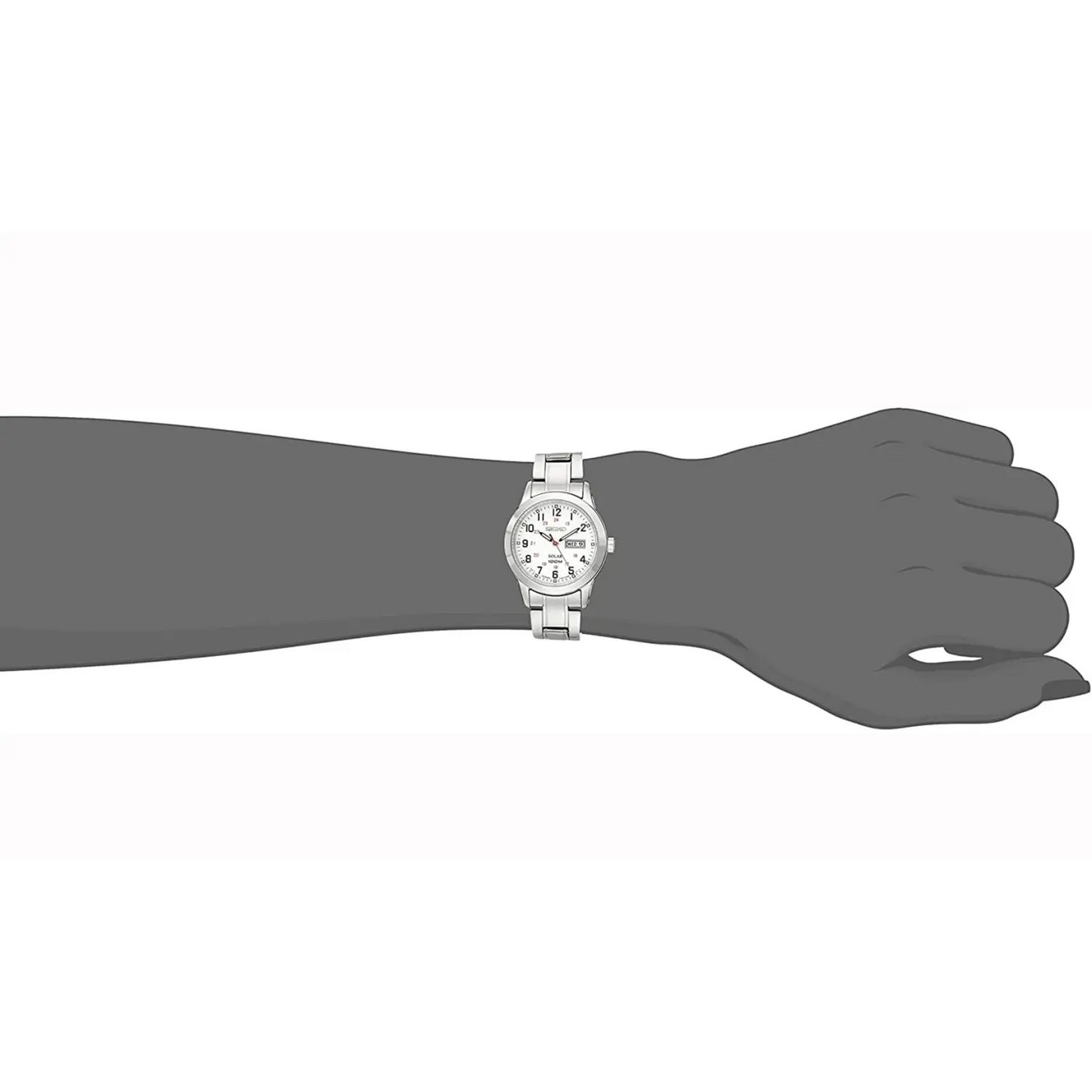 Seiko Women’s Analog Solar Day/Date White Dial Stainless