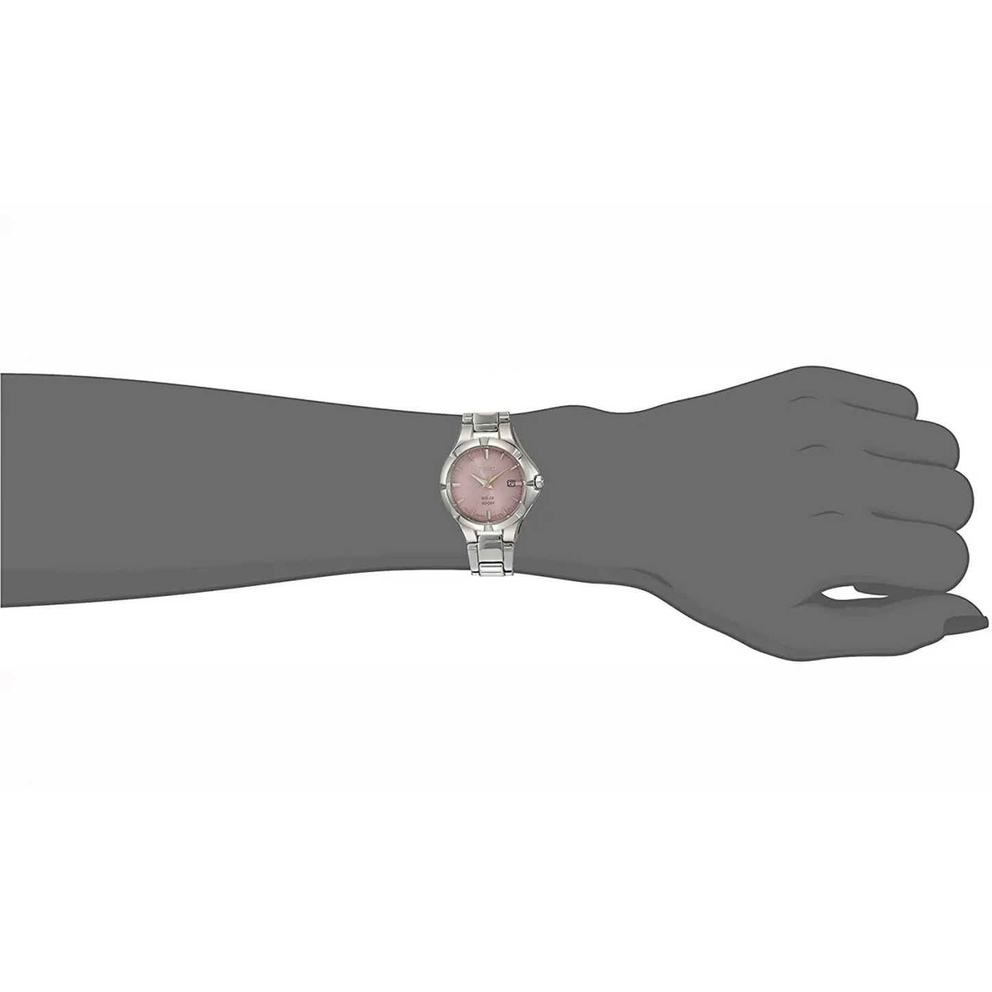 Seiko Women s Analog Solar Powered 100m Stainless Steel Watch SUT315 shopemco