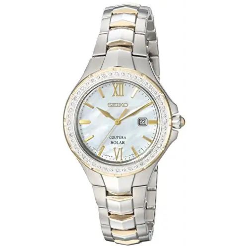 Seiko women's coutura solar diamond outlet bezel