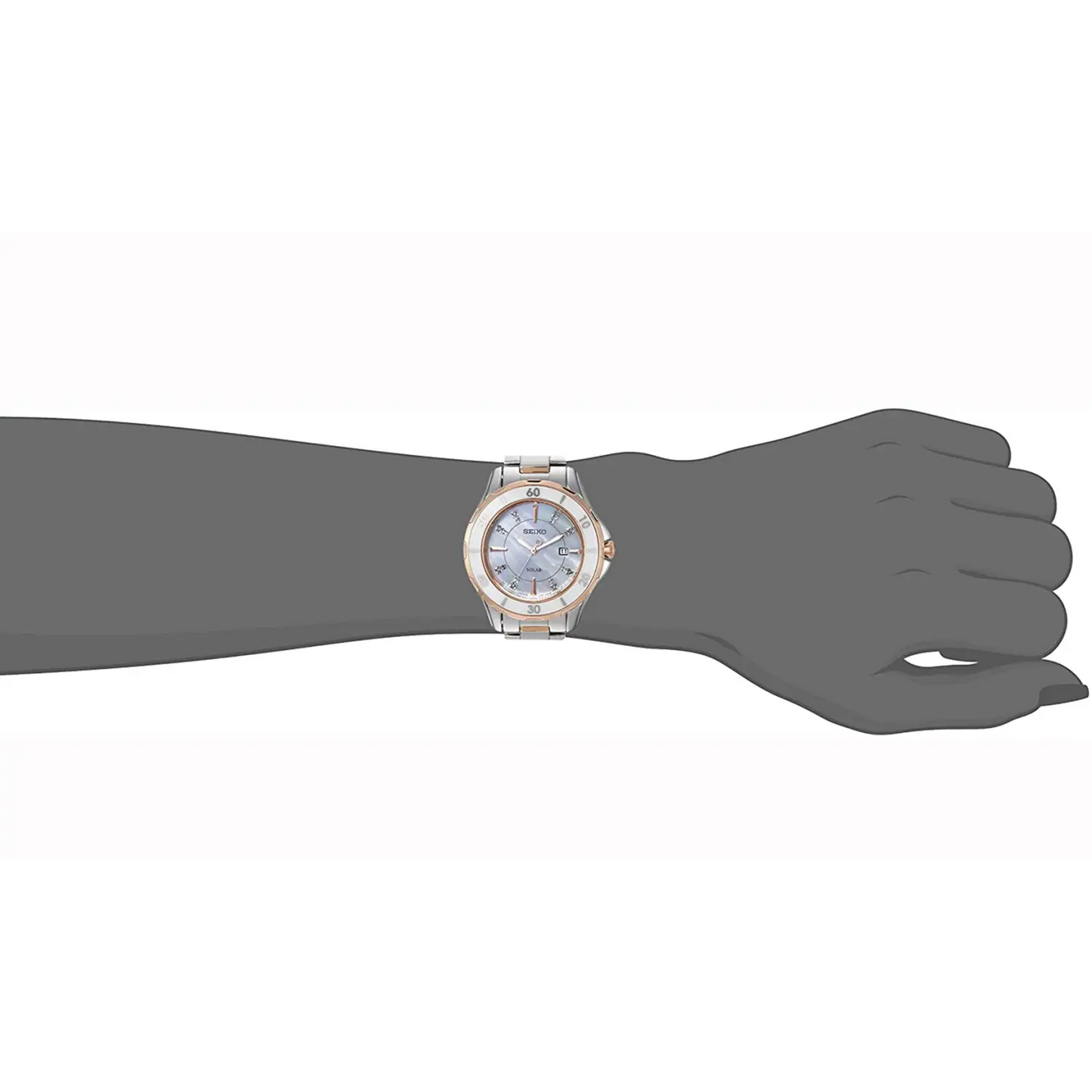 Seiko Women’s Diamond Solar Quartz Stainless Steel Casual