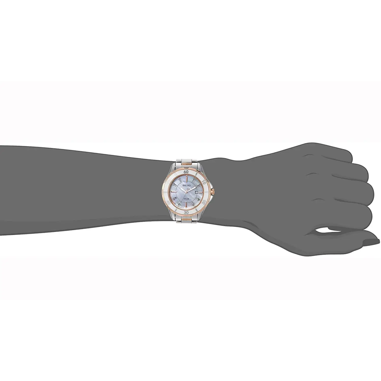 Seiko Women’s Diamond Solar Quartz Stainless Steel Casual