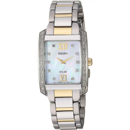 Seiko Women’s Diamonds Solar MOP Two Tone Stainless Steel