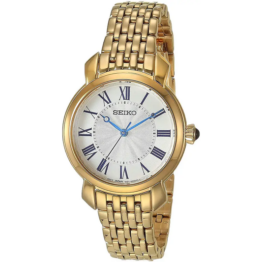 Seiko Women’s Essentials Japanese Quartz Gold Tone Strap 12
