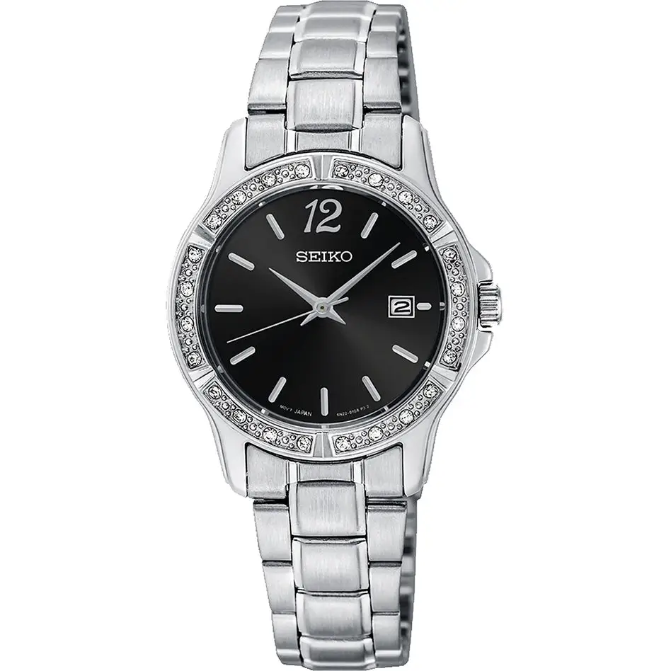 Seiko Women’s Prime Quartz Crystals Stainless Steel Watch