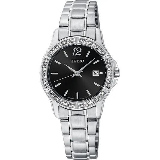 Seiko Women’s Prime Quartz Crystals Stainless Steel Watch
