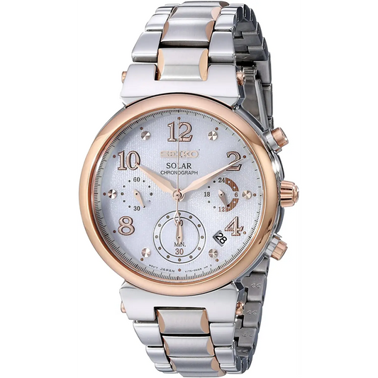 Seiko Women’s Solar Chronograph Two Tone Stainless Steel