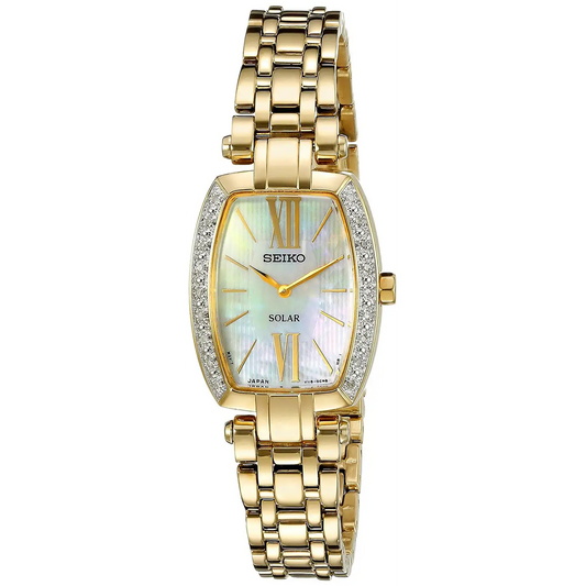 Seiko Women’s Tressia Diamonds Solar Gold Tone Stainless