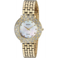 Seiko Women’s Tressia Solar Diamonds MOP Gold Tone Stainless