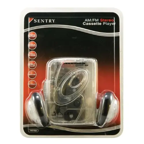 Sentry TR792 Transparent AM/FM Cassette Player - Misc