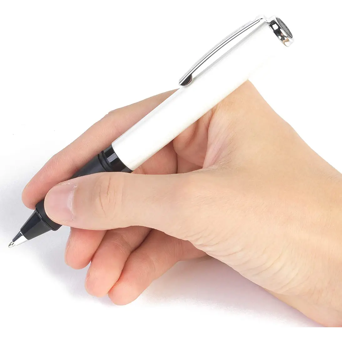 Sheaffer Pop Glossy White Ballpoint Pen with Chrome Trim -