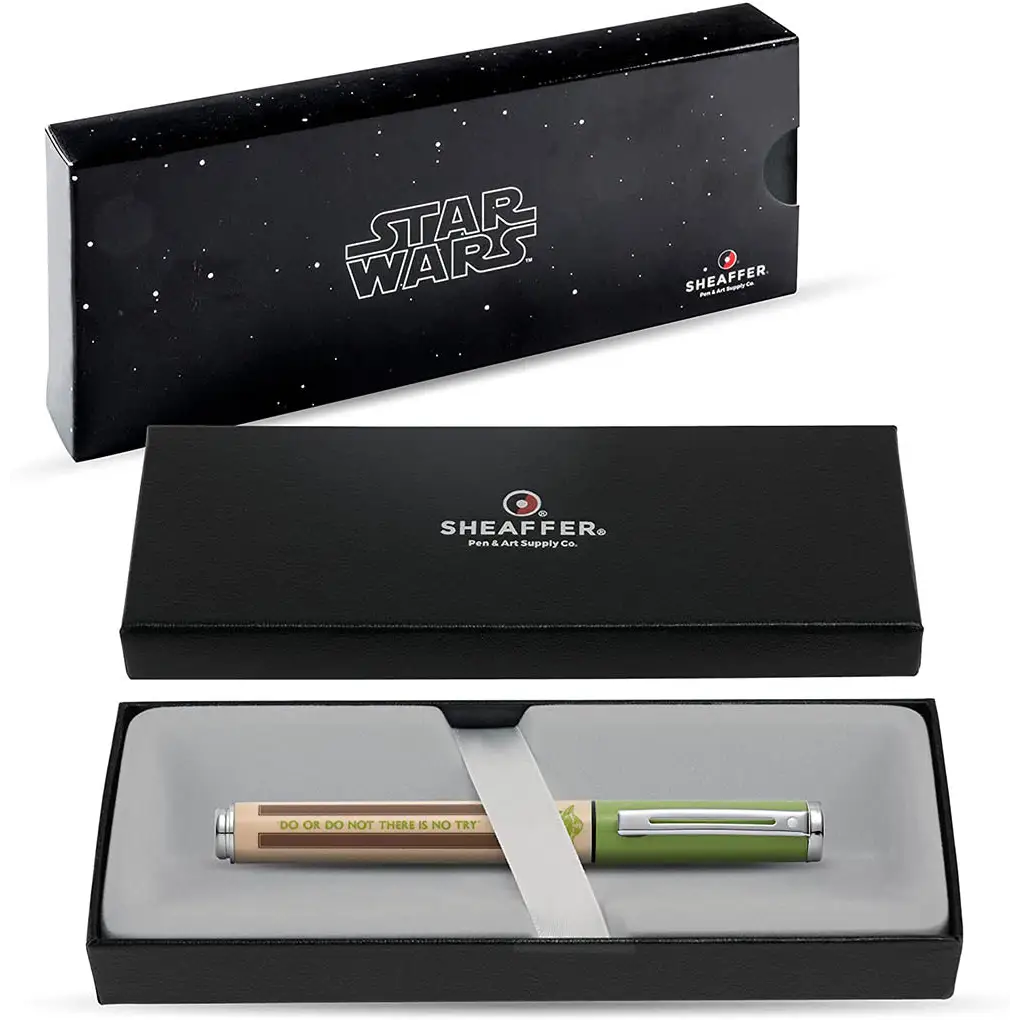 Sheaffer Pop Star Wars Yoda Fountain Pen Chrome Trim &
