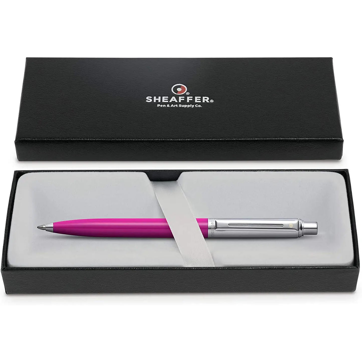 Sheaffer Sentinel Fuchsia Ballpoint Pen with Brushed Chrome