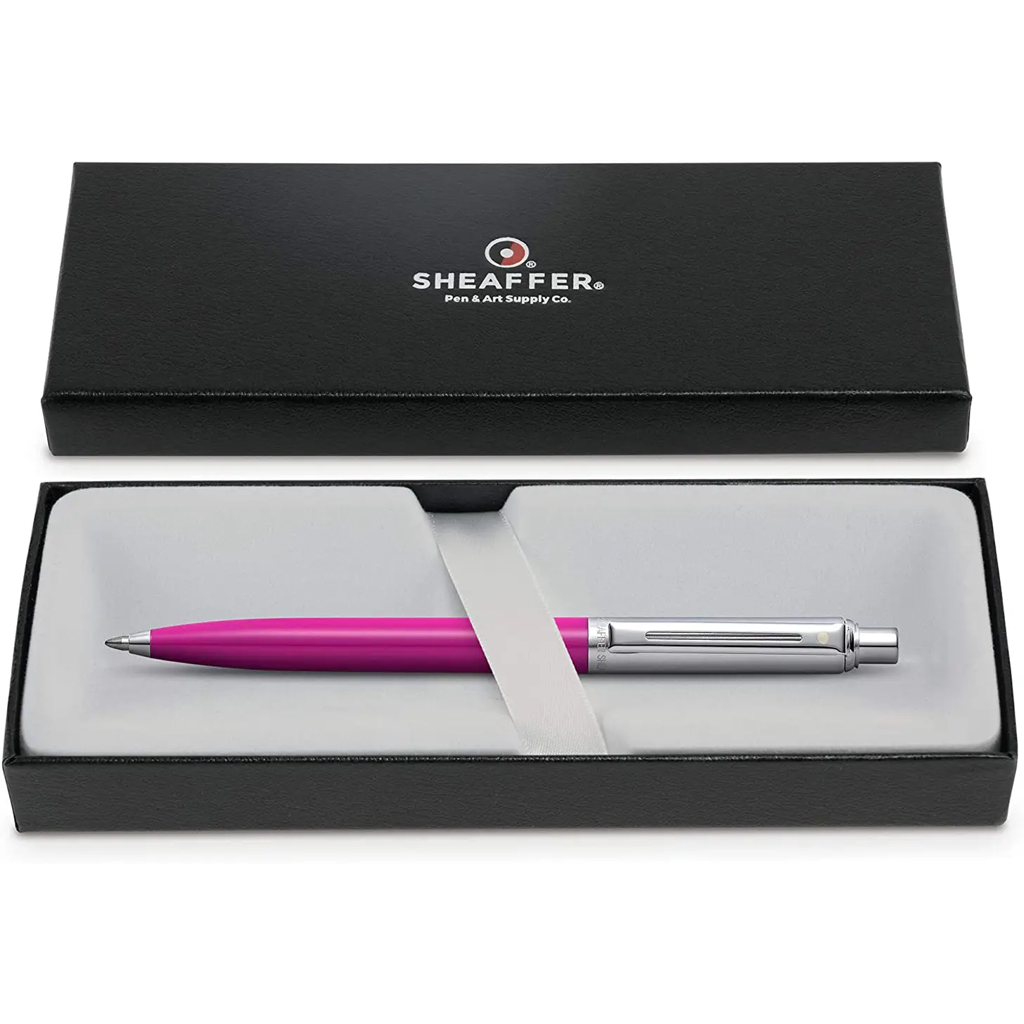 Sheaffer Sentinel Fuchsia Ballpoint Pen with Brushed Chrome