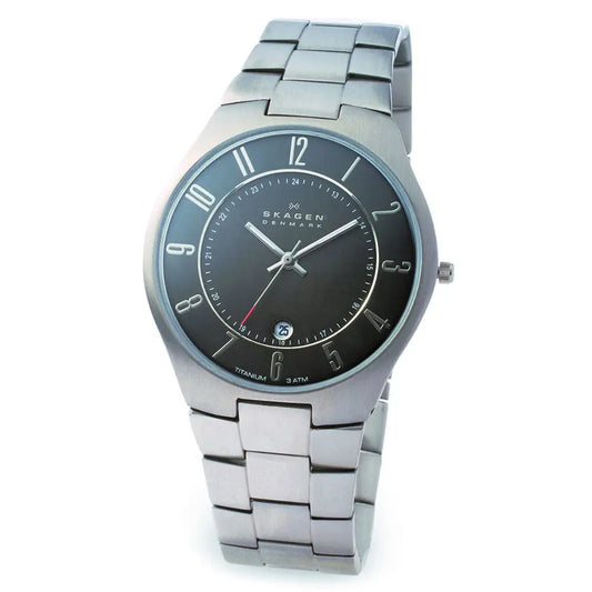 Skagen Men’s 801XLTXM Titanium Collection Black Dial Watch -