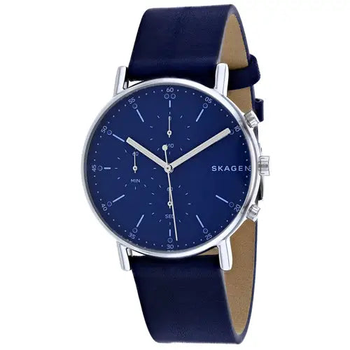 Skagen Men’s Classic Stainless Steel Leather Watch SKW6463 -