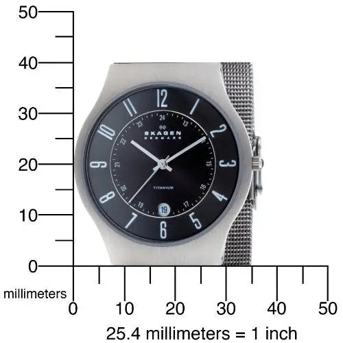 Skagen Men s Grenen Titanium Case Stainless Steel Mesh Watch 233XLTTM shopemco