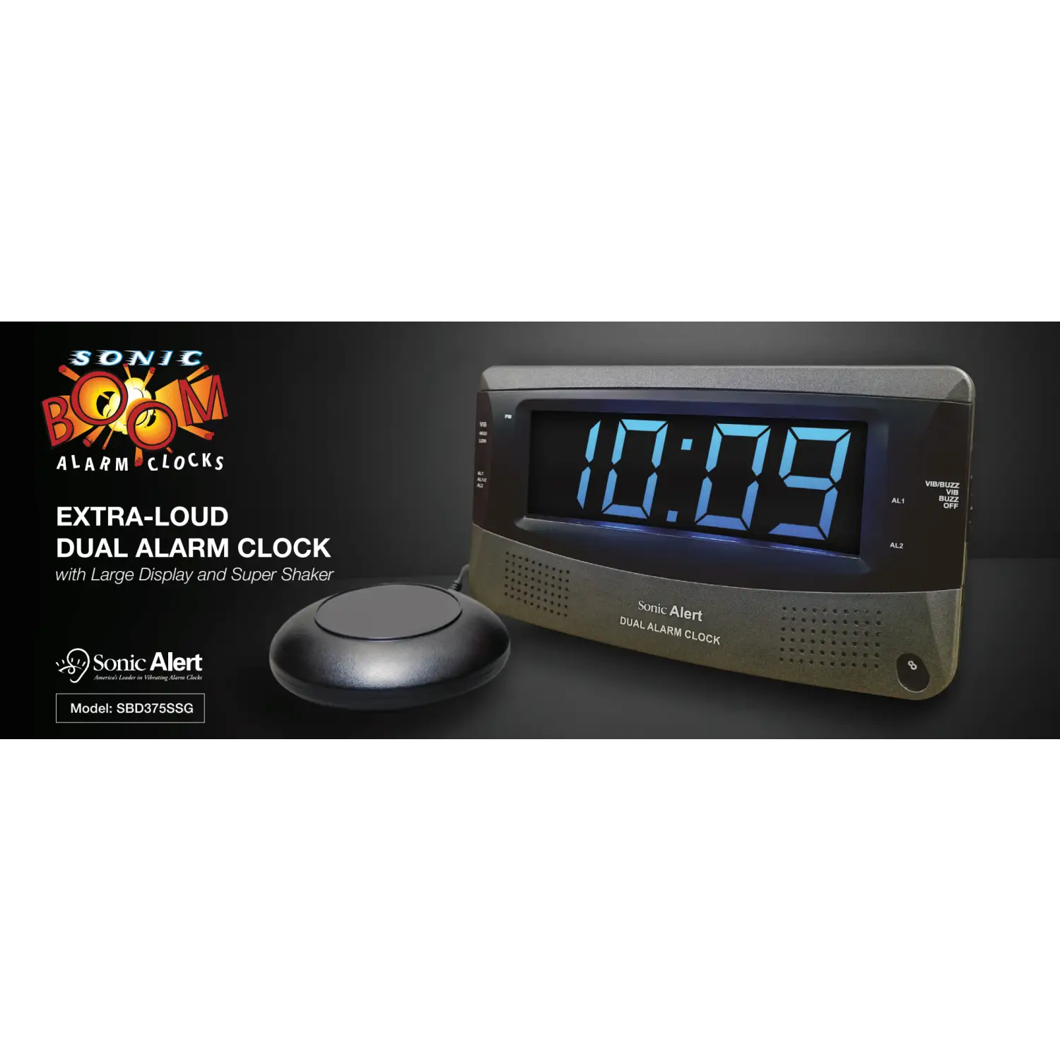Sonic Alert large Display Dual Alarm Clock - Misc